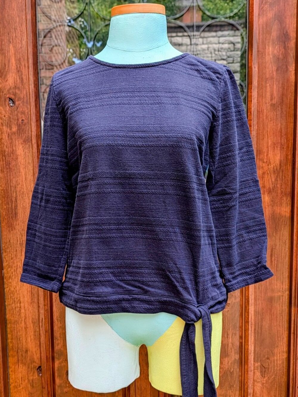 Talbots Navy Blue Crew Neck Top - Size M